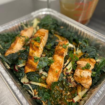 Image of Salmon, Kale, Mint Salad